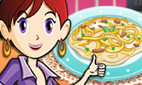 Online free browser game: Chicken Fettuccine: Sara\\\'s Cooking Class