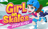 Online free browser game: Girl on Skates: Paper Blaze